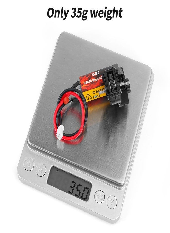 Makerfire RS050 50T Brushed Motor with Helical Gear Complete Transmission for SCX24 AX24 1/24 RC Crawler Upgrade Motor Replacement - Image 2